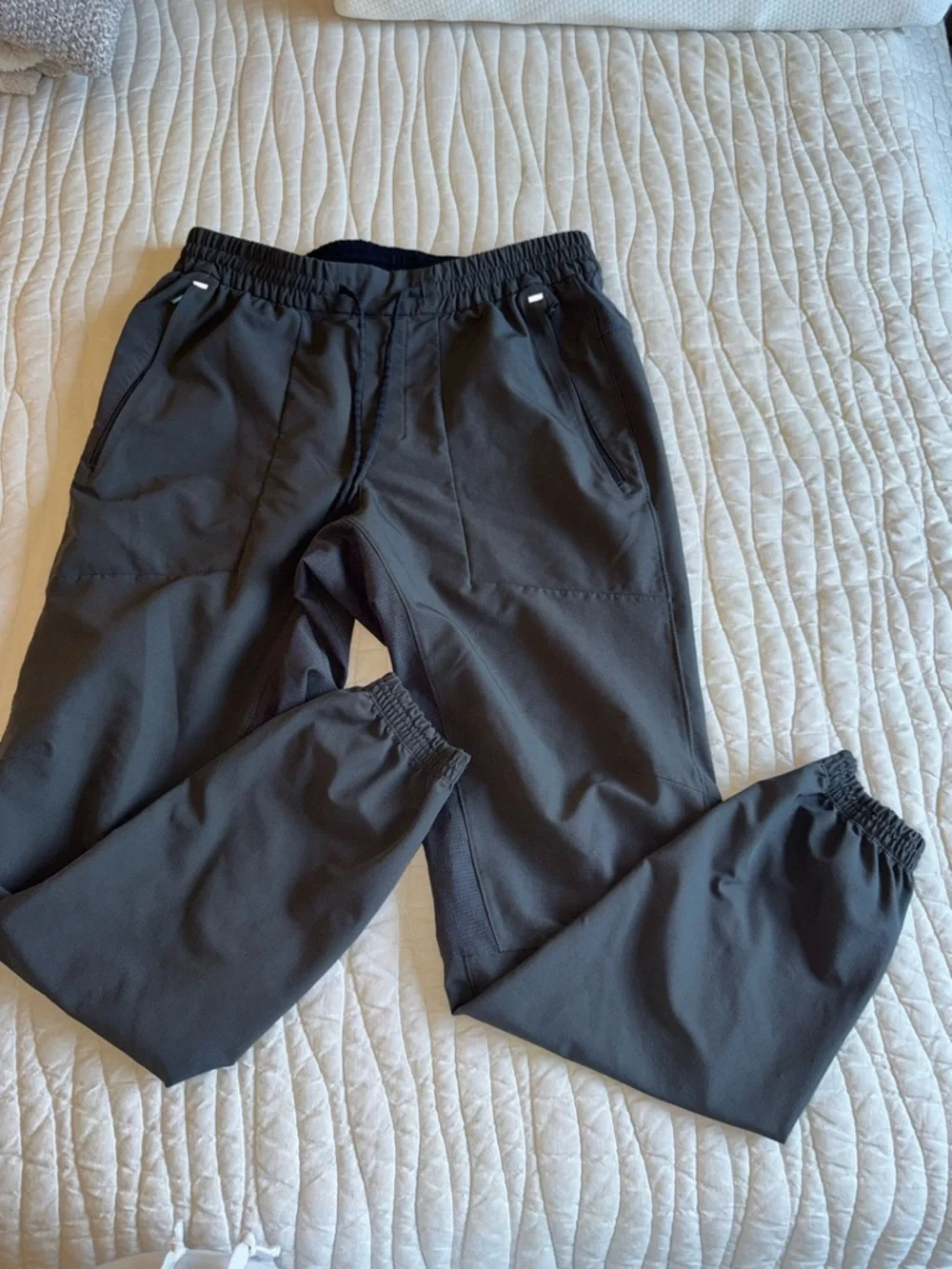 Lululemon License to Train Joggers in a textured graphite grey fabric